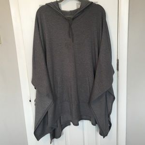 Cuddl Duds Grey Cozy Hooded Poncho | 2X/3X